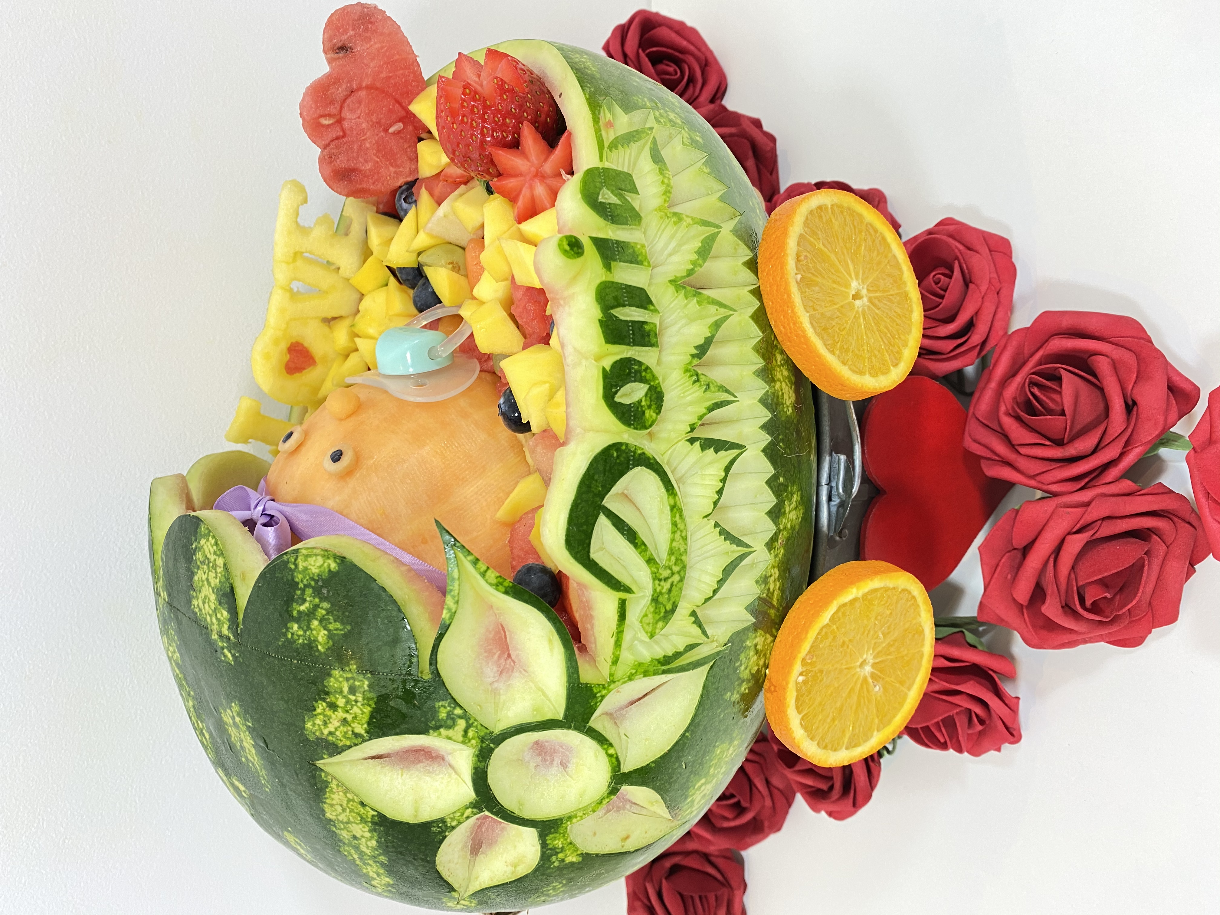 Sculpture fruits et légumes - Naissance