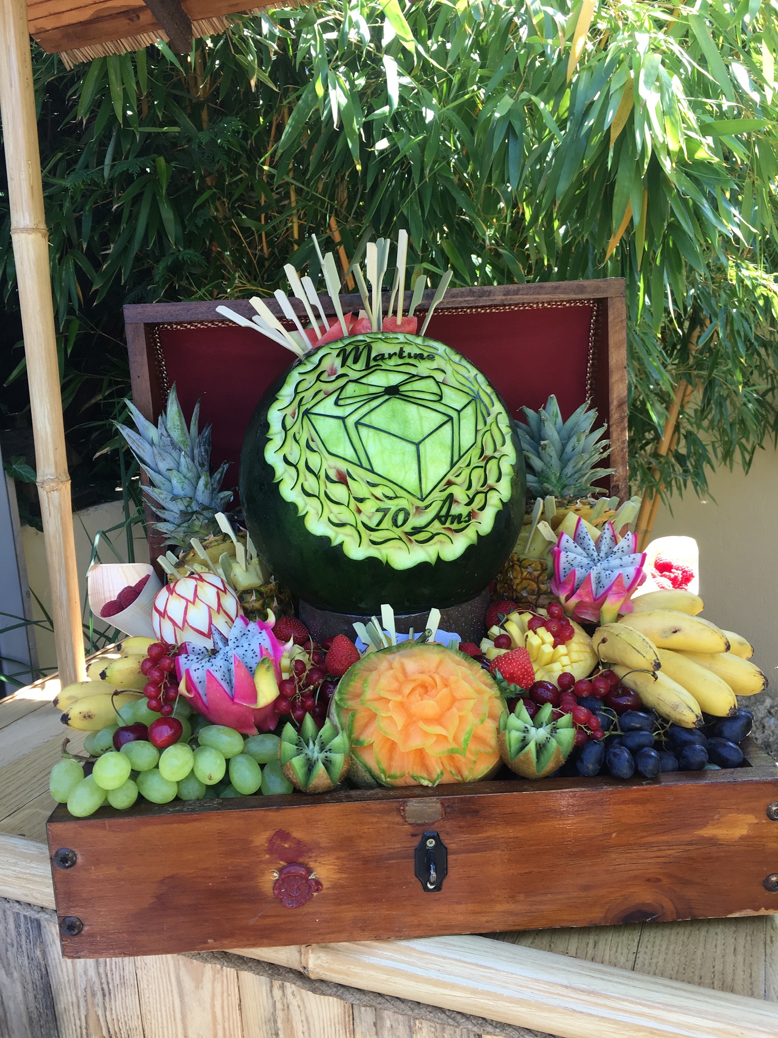 Sculpture fruits et légumes - Anniversaire